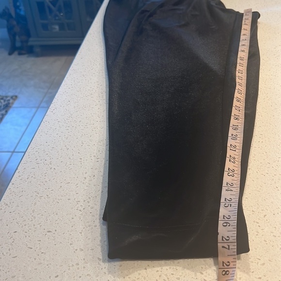 John Mark Solid Black Faux Jean with back pockets Velvet Pull On Pants Size Plus - Picture 12 of 12